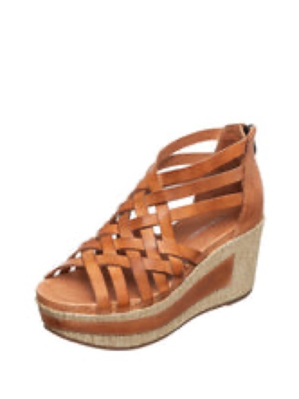 Antelope Keira Tan Strappy Wedge Sandals - Picture 3 of 6